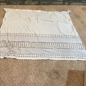 Pure Collection White and Gray Shower Curtain